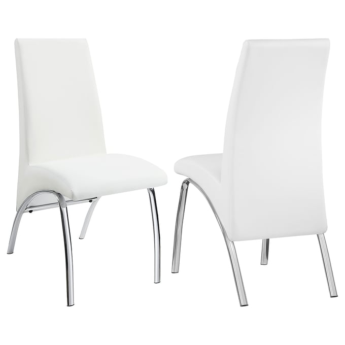 2 Coaster Furniture Bishop White Side Chairs CST-121572