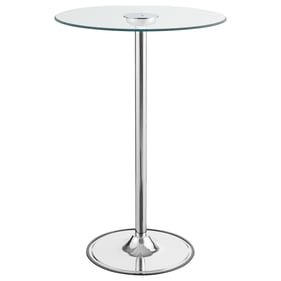 Coaster Furniture Thea Chrome Clear LED Bar Table