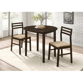 Coaster Furniture Bucknell Cappuccino Beige 3pc Dining Room Set