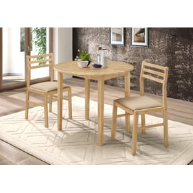 Coaster Furniture Bucknell Natural Beige 3pc Dining Room Set