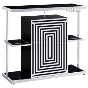 Coaster Furniture Zinnia Black 2 Tier Bar Unit