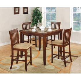 Coaster Furniture Jardin Red Brown Tan 5pc Counter Height Set