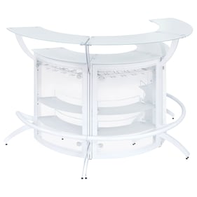 Coaster Furniture Dallas White 3pc Wine Bar Unit