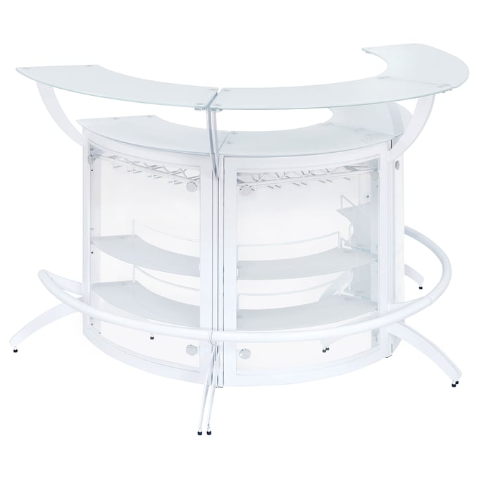 Coaster Furniture Dallas White 3pc Wine Bar Unit CST-182136-S3