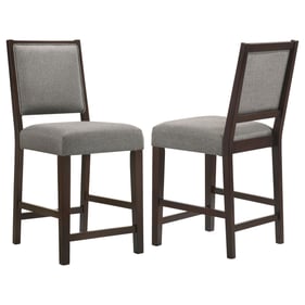 2 Coaster Furniture Bedford Grey Open Back Counter Stools with Footrest