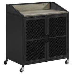 Coaster Furniture Arlette Grey Wash Sandy Black Wine Cabinet