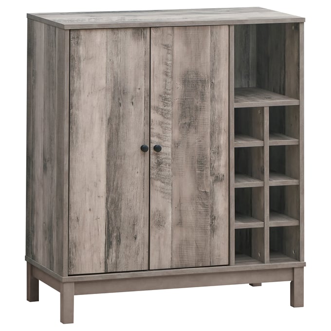 Coaster Furniture Cheyenne Weathered Acacia Stemware Rack Wine Cabinet CST-183600