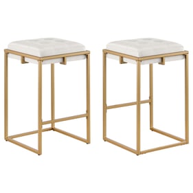 2 Coaster Furniture Nadia Beige Gold Counter Height Stools