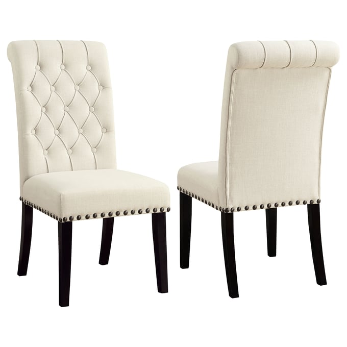 2 Coaster Furniture Alana Beige Tufted Back Side Chairs CST-190162