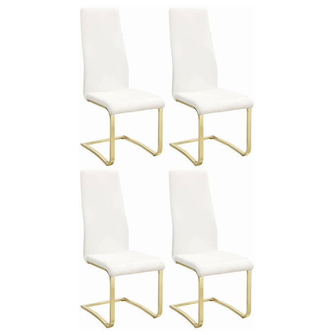 4 Coaster Furniture Montclair White Side Chairs CST-190512