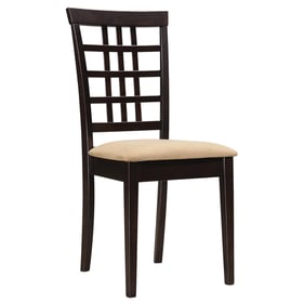 2 Coaster Furniture Kelso Cappuccino Beige Lattice Back Dining Chairs