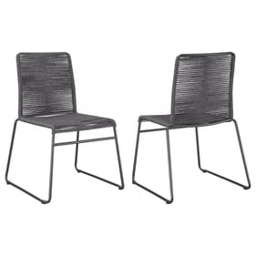 2 Coaster Furniture Jerome Charcoal Stackable Side Chairs