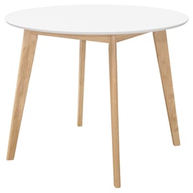 Coaster Furniture Breckenridge Matte White Natural Dining Table