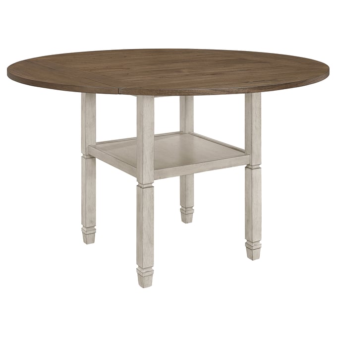 Coaster Furniture Sarasota Nutmeg Rustic Cream Counter Height Table CST-192818