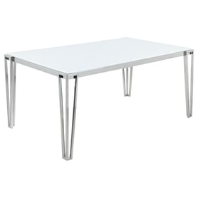 Coaster Furniture Pauline White Rectangular Dining Table