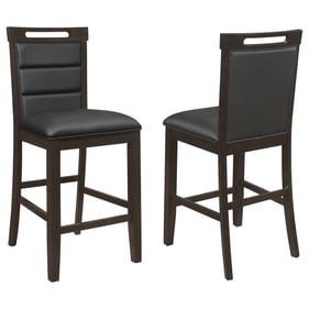 2 Coaster Furniture Prentiss Black Cappuccino Counter Height Chairs