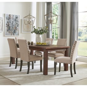 Coaster Furniture Ralland Rustic Golden Brown Beige 7pc Dining Room Set