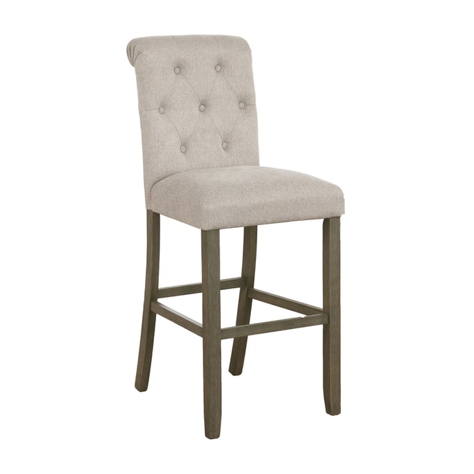 2 Coaster Furniture Balboa Beige Tufted Back Bar Stools CST-193169