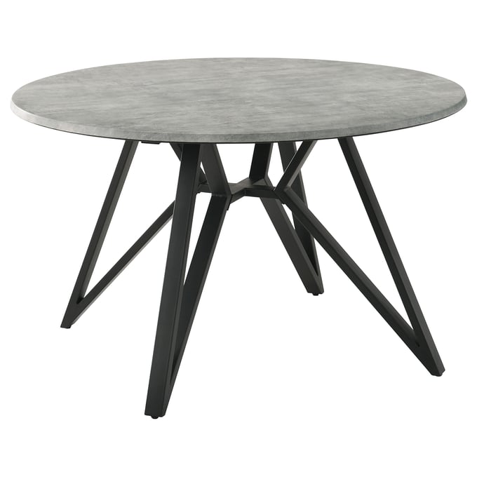 Coaster Furniture Neil Concrete Round Wood Top Dining Table CST-193801