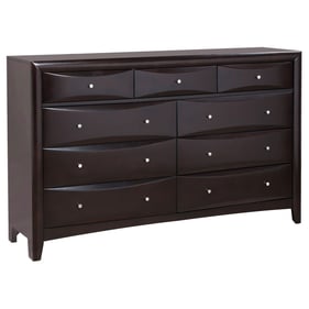 Coaster Furniture Phoenix Cappuccino 9 Drawers Dresser