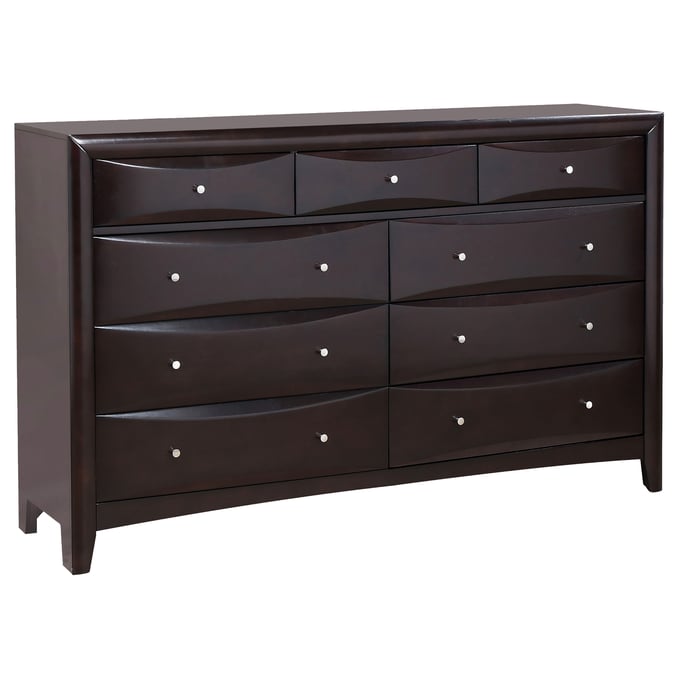 Coaster Furniture Phoenix Cappuccino 9 Drawers Dresser CST-200413