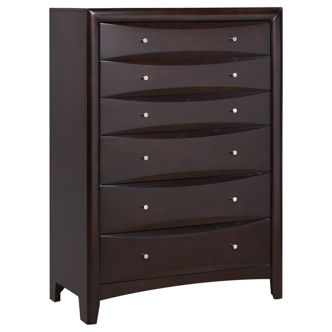 Coaster Furniture Phoenix Cappuccino 6 Drawers Chest CST-200415