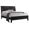 Briana California King Upholstered Panel Bed Black