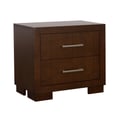 Jessica 2-drawer Nightstand Cappuccino