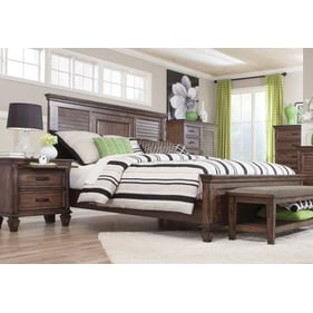 Coaster Furniture Franco Burnished Oak 4pc Bedroom Set With King Bed