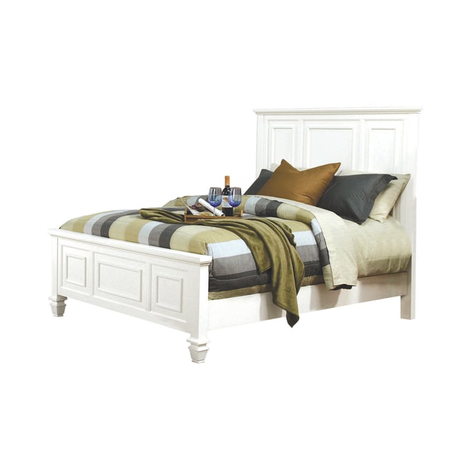 Coaster Furniture Sandy Beach Cream White Cal King Bed CST-201301KW