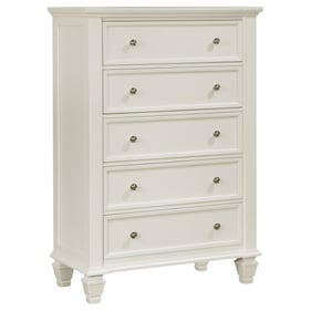 Coaster Furniture Sandy Beach Cream White 5 Drawers Chest