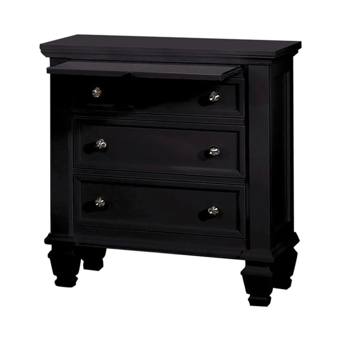 Coaster Furniture Sandy Beach Black Night Stand CST-201322