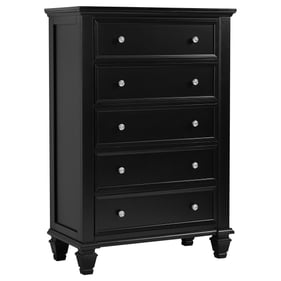 Coaster Furniture Sandy Beach Black 5 Drawers Chest