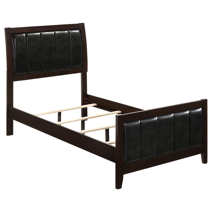 Coaster Furniture Carlton Cappuccino Black 2pc Twin Bedroom Set CST-202091T-BR-S1