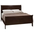 Louis Philippe Full Panel Sleigh Bed Cappuccino