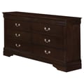 Louis Philippe 6-drawer Dresser Cappuccino