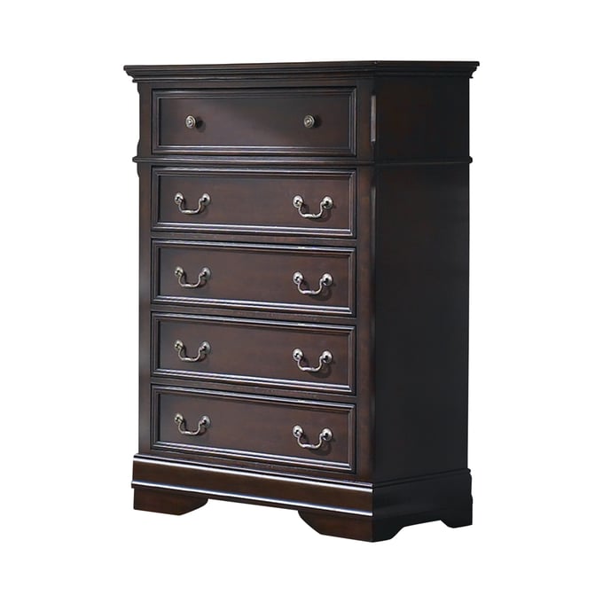 Coaster Furniture Cambridge Cappuccino 5 Drawers Rectangular Chest CST-203195