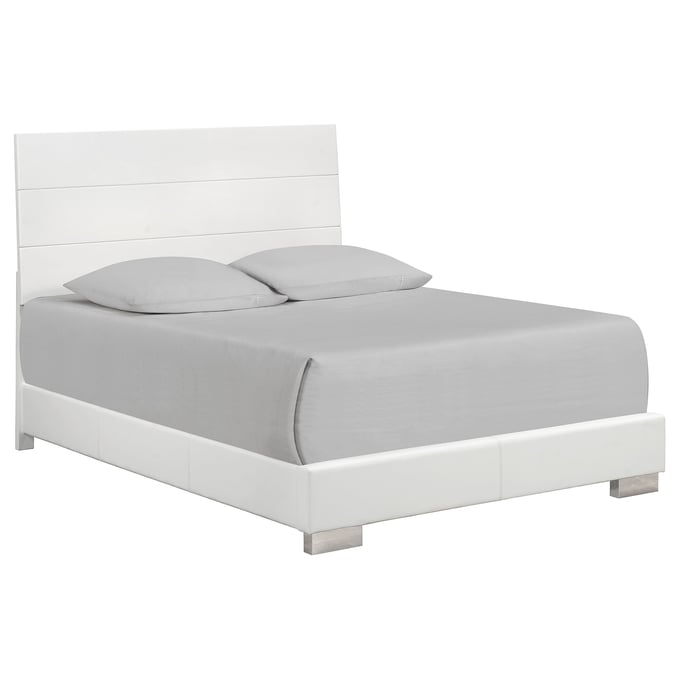 Coaster Furniture Felicity Glossy White King Bed CST-203501KE