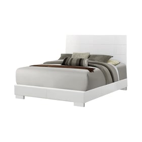 Coaster Furniture Felicity Glossy White Cal King Panel Bed