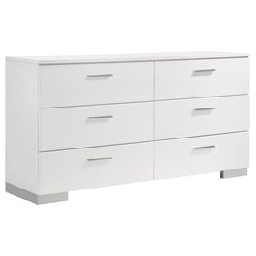 Coaster Furniture Felicity Glossy White Dresser