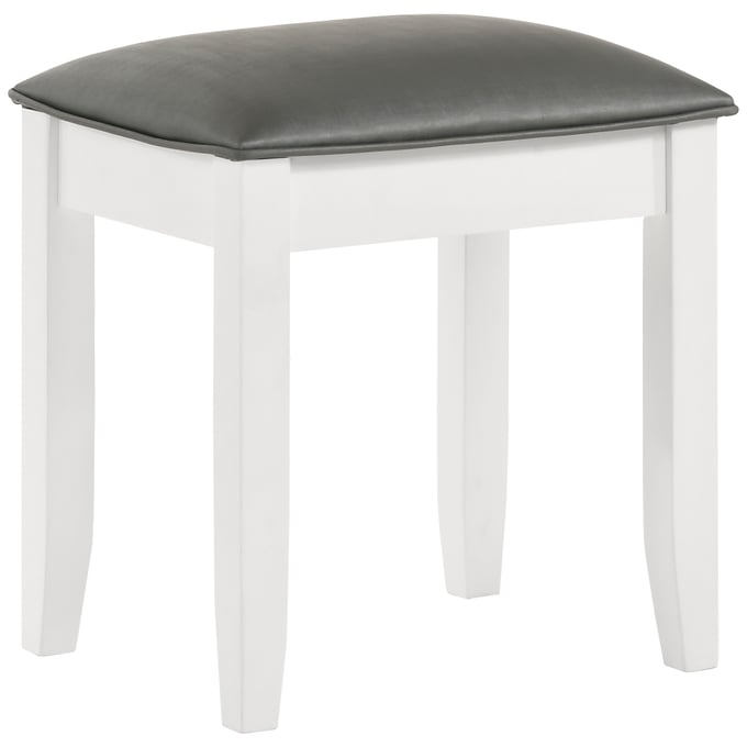 Coaster Furniture Felicity White Vanity Stool CST-203507STL