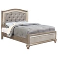 Bling Game Queen Panel Bed Metallic Platinum