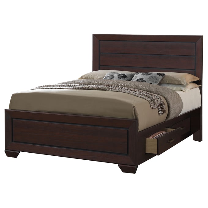 Coaster Furniture Kauffman Dark Cocoa King Storage Bed CST-204390KE