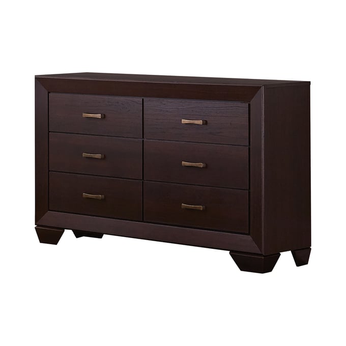 Coaster Furniture Kauffman Dark Cocoa 6 Drawers Dresser CST-204393