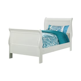 Coaster Furniture Louis Philippe White Twin Sleigh Panel Bed