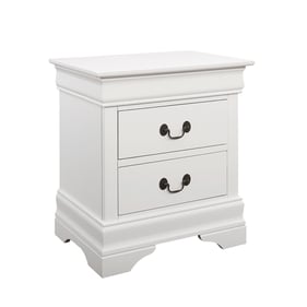 Coaster Furniture Louis Philippe White 2 Drawers Nightstand