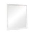 Louis Philippe Beveled Edge Square Dresser Mirror White