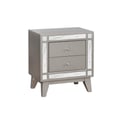 Leighton 2-drawer Nightstand Metallic Mercury