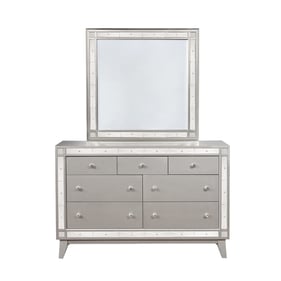 Coaster Furniture Leighton Metallic Dresser and Mirror