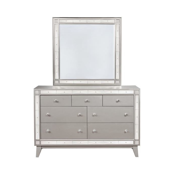 Coaster Furniture Leighton Metallic Dresser and Mirror CST-204923M